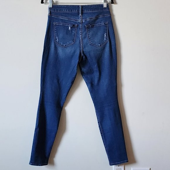 Old Navy Rockstar Distressed Stretchy Mid Rise Full Length Skinny Jeans - Picture 2 of 4